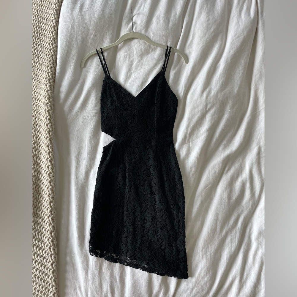 Superdown black mini dress
